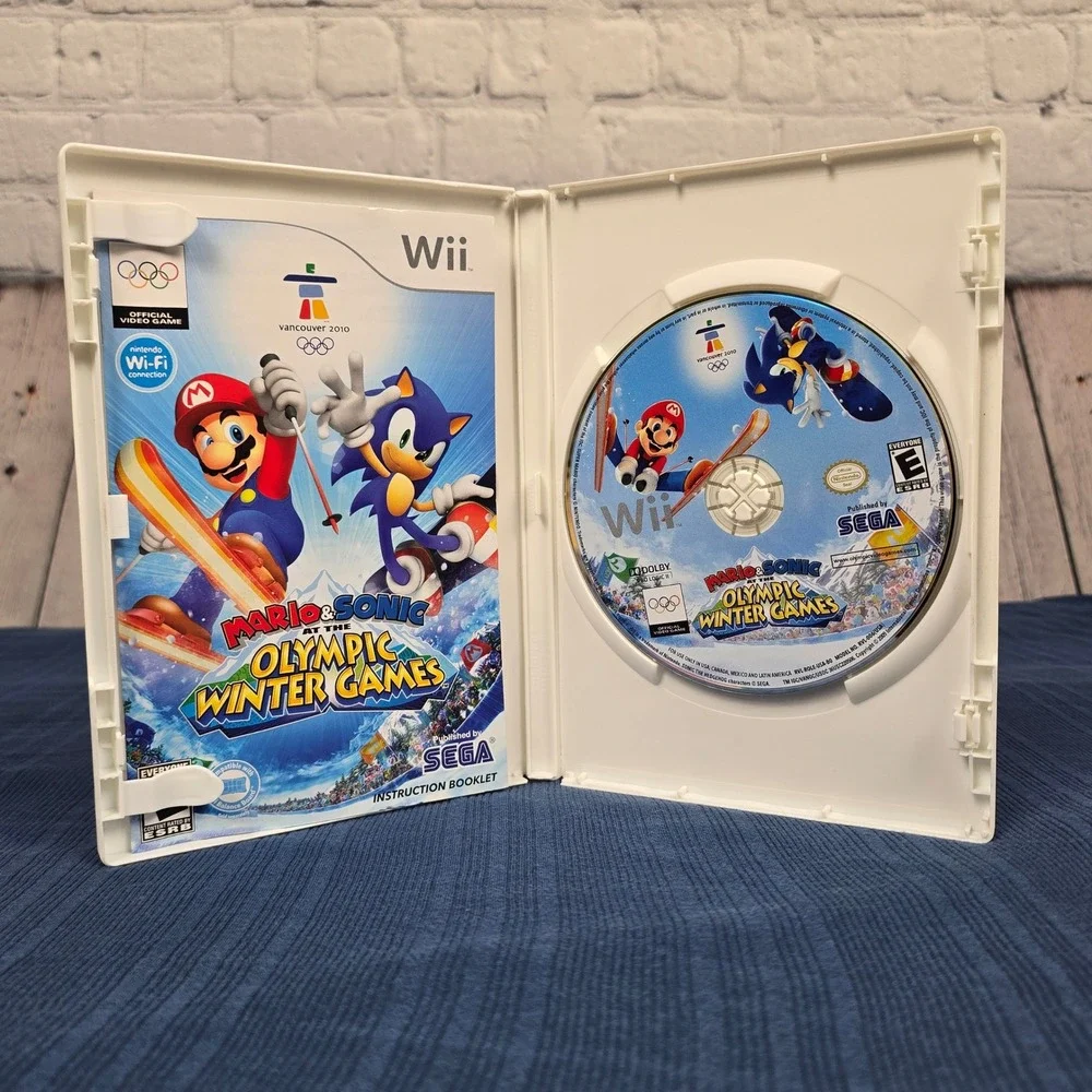 Mario & Sonic at the Olympic Winter Games Nintendo Wii RVL P ROLE CIB 2010 SEGA